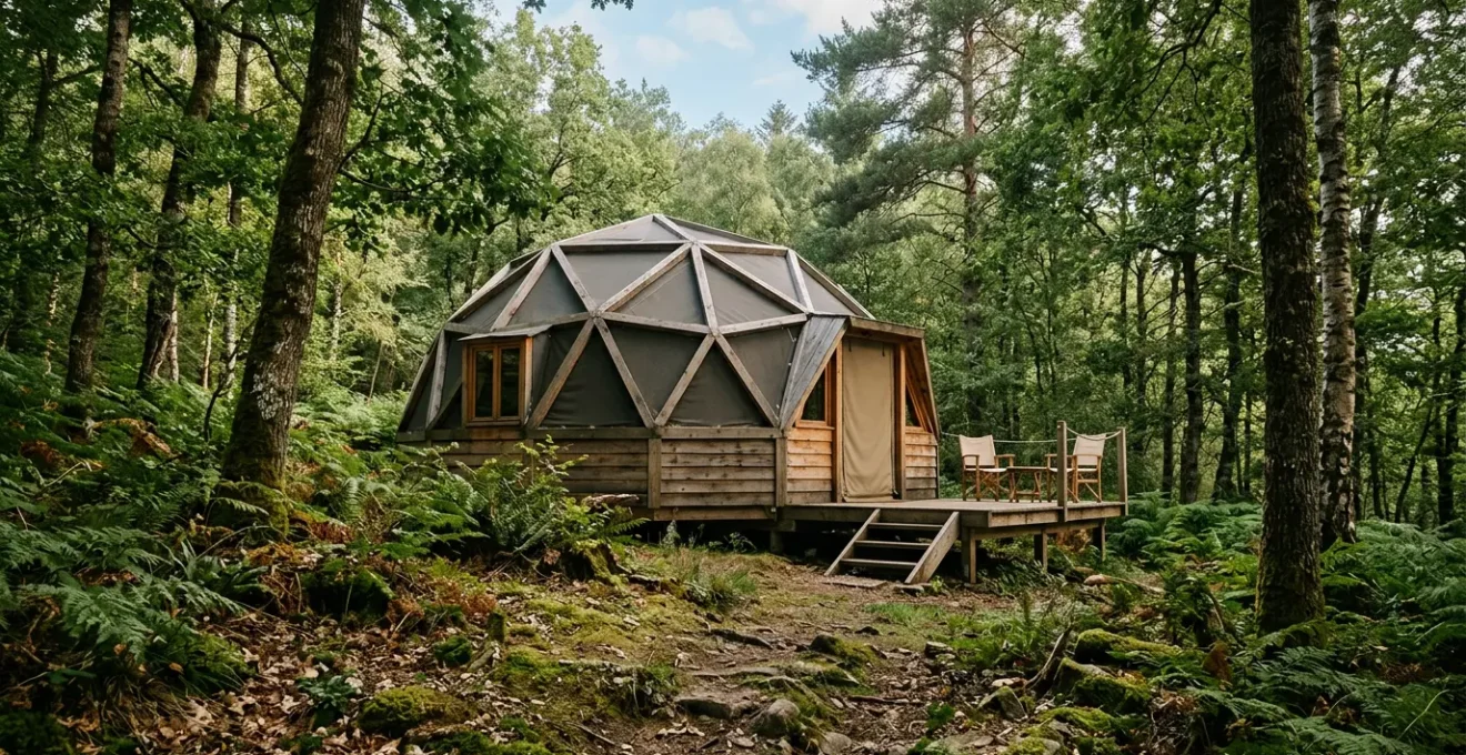 Hébergement insolite en pleine nature offrant une expérience authentique de camping