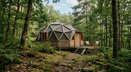 Hébergement insolite en pleine nature offrant une expérience authentique de camping