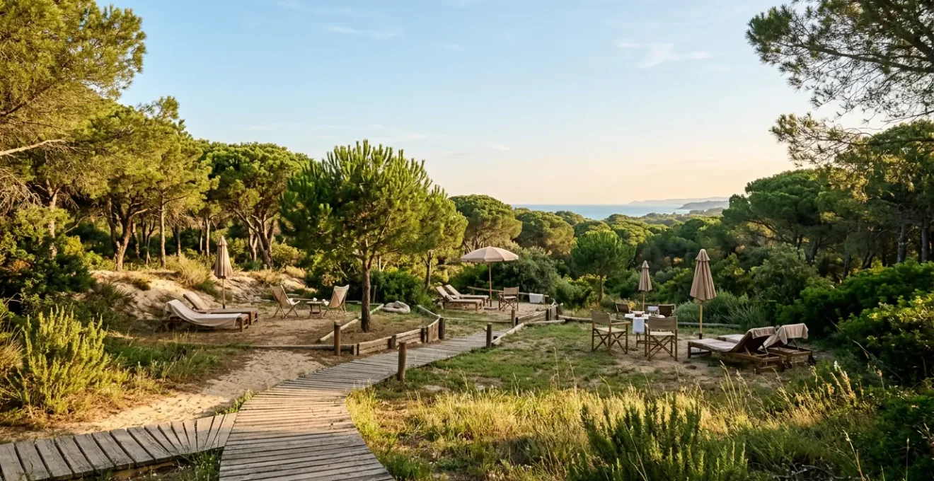 Couple découvrant un environnement naturiste paisible entouré de nature
